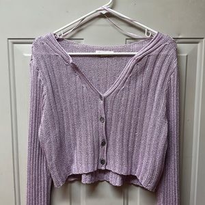 Aeropostale crop button down sweater, size xl